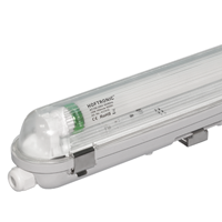 HOFTRONIC™ LED T8 Feuchtraum Wannenleuchte IP65 60 cm 4000K 9W 1440lm 160lm/W Inkl. flimmerfreie LED Röhre verlinkbar