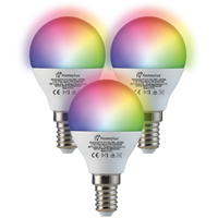 Homeylux Satz von 3 E14 SMART LED Lampen RGBWW Wifi 5,5 Watt 470lm P45 Dimmbar & Steuerbar via App