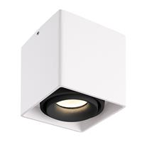 HOFTRONIC™ Dimbare LED Opbouwspot plafond Esto Wit met zwarte afdekring IP20 kantelbaar excl. GU10 lichtbron