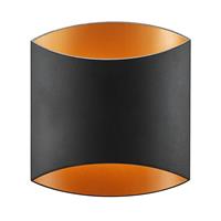 Arcchio Vilja Wandleuchte, schwarz, gold, oval