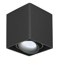 HOFTRONIC™ Dimbare LED Opbouwspot plafond Esto Zwart incl. GU10 spot 5W 6000K IP20 kantelbaar