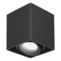 HOFTRONIC™ Dimbare LED Opbouwspot plafond Esto Zwart incl. GU10 spot 5W 4000K IP20 kantelbaar