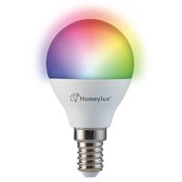 Homeylux E14 SMART LED Lampe RGBWW Wifi & Bluetooth 5,5 Watt 470lm P45 Dimmbar & Steuerbar via App