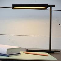 Lucide LEVI Bureaulamp-Zwart-LED Dimb.-8W-3000K/6500K