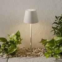 Ailati LED grondspies lamp Poldina met accu, wit