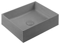Sapho Formigo betonnen wastafel 47.5x13x36.5cm grijs