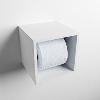 Mondiaz Easy Cube toilet rolhouder 16x16cm talc