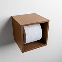 Mondiaz Easy Cube toilet rolhouder 16x16cm rust
