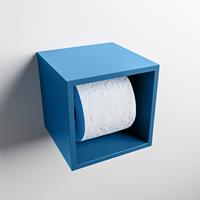 Mondiaz Easy Cube toilet rolhouder 16x16cm jeans