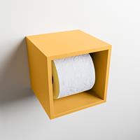 Mondiaz Easy Cube toilet rolhouder 16x16cm ocher