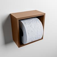 Mondiaz Easy Cube toilet rolhouder 16x8.6cm rust