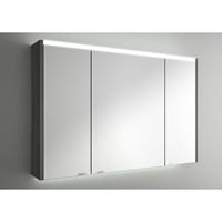 Muebles Ally spiegelkast met verlichting bovenkant 103x66cm zwart eiken