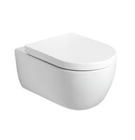 Plieger Kansas randloos toilet met softclose & quick release zitting wit mat