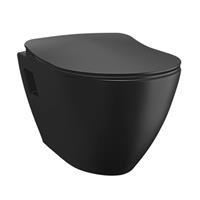 SaniGoods Alpha hangend toilet zonder bidetsproeier mat zwart
