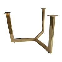 Furniture Legs Europe Goudkleurig salontafel onderstel hoogte 43 cm en diameter 59 cm (40 x 20 mm)