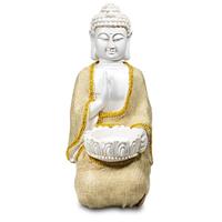 Spiru Boeddha van Vrede met Waxinelichthouder (33 cm)