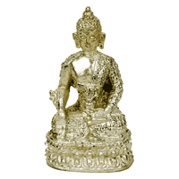 Spiru Minibeeldje Saraswati Boeddha Verzilverd - 4 cm
