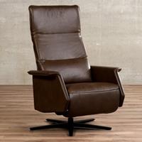 ShopX Leren relaxfauteuil mojo bruin, bruin leer, bruine stoel