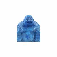 Spiru Boeddha van Edelsteen - Howliet Blauw (75 mm)