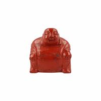 Spiru Boeddha van Edelsteen - Jaspis Rood (75 mm)