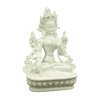Spiru Tara Boeddha Beeld Witte Tara Wit - 15 cm