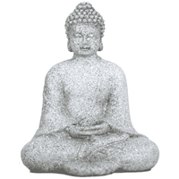Spiru Meditatie Boeddha Steengrijs (12 cm)