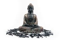 Spiru Japanse Boeddha Beeld Polyresine Meditatie - 19 x 12 x 24 cm