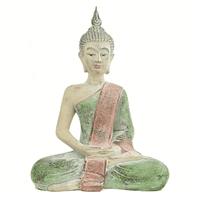 Spiru Thaise Boeddha Beeld Mediterend Groen - 33 x 19 x 43 cm