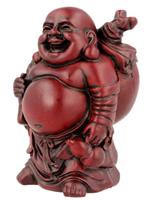 Spiru Boeddha Rood met grote Knapzak (9 cm)