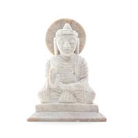 Spiru Boeddha Beeld Steen - Antieke Finish - Teaching (10 cm)