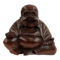 Spiru Houten Beeld Happy Boeddha (7 cm)