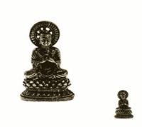 Spiru Minibeeldje Boeddha Vairochana Messing - 3 cm