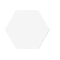 Terre d'Azur Hexagonale vloertegel mat wit 15x17cm hexagon F4