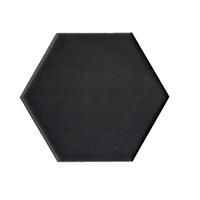 Terre d'Azur Hexagonale vloertegel mat zwart 15x17cm hexagon F17