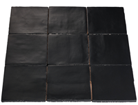 DTG Oud Hollands mozaïek wandtegel 13x13 mat zwart