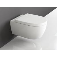 SSWW Design Hänge Wc Spülrandlos Toilette inkl. Wc Sitz mit Softclose Absenkautomatik + Abnehmbar - 