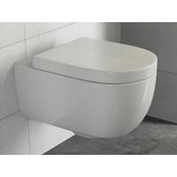 BLANKENBURG Aqua Bagno Spülrandloses WC - Design Hänge-WC Toilette abnhembarer softclose Toiletten-Sitz Wand-WC - kurz