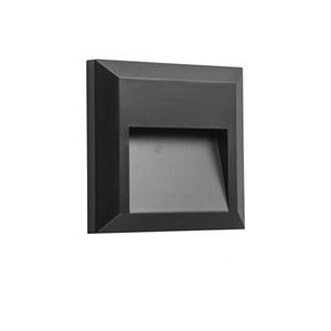 ARUM LIGHTING SPRING Wall Light Balisage Schwarz 1,6 W Äq. 20 W IP65 | Farbtemperatur: Warmweiß 3000K