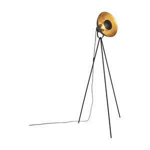 QAZQA Stehlampe schwarz mit Gold 154,4 cm Stativ - Magnax Eco