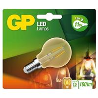 gpbatteries Gp Beleuchtung led Mini Globus gold E14 1,2W (11W)
