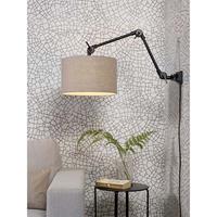 It's about RoMi Wandlamp Amsterdam donker linnen Ijzer/textiel M