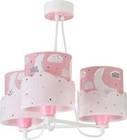 Dalber Kinderzimmer Pendelleuchte Moon in Pink 3-flammig E27