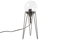 Countryfield Industriële zwarte ''Otor'' tafel lamp E27 rond L - L20,5xB20xH46,5 cm