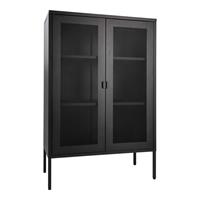 House Nordic Moderne zwarte ''Melbourne'' Display Cabinet - L40xB80xH120 cm