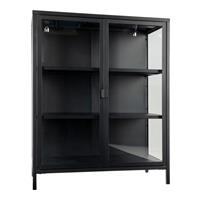 House Nordic Moderne zwarte ''Brisbane'' Display Cabinet - L40xB80xH101,5 cm