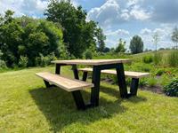 Steigerhouttrend Douglashout picknicktafel Sulon met W frame