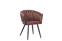 Steigerhouttrend Wave chair velvet - koper