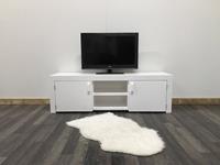 Steigerhouttrend Steigerhouten TV meubel Hersey strak design in RAL 9010
