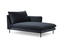 Cosmopolitan Design | Chaise longue Vienna Black hoek rechts velvet