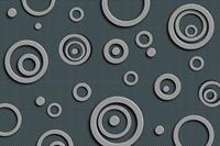 Dimex Metal Circles Vlies Fotobehang 375x250cm 5-banen